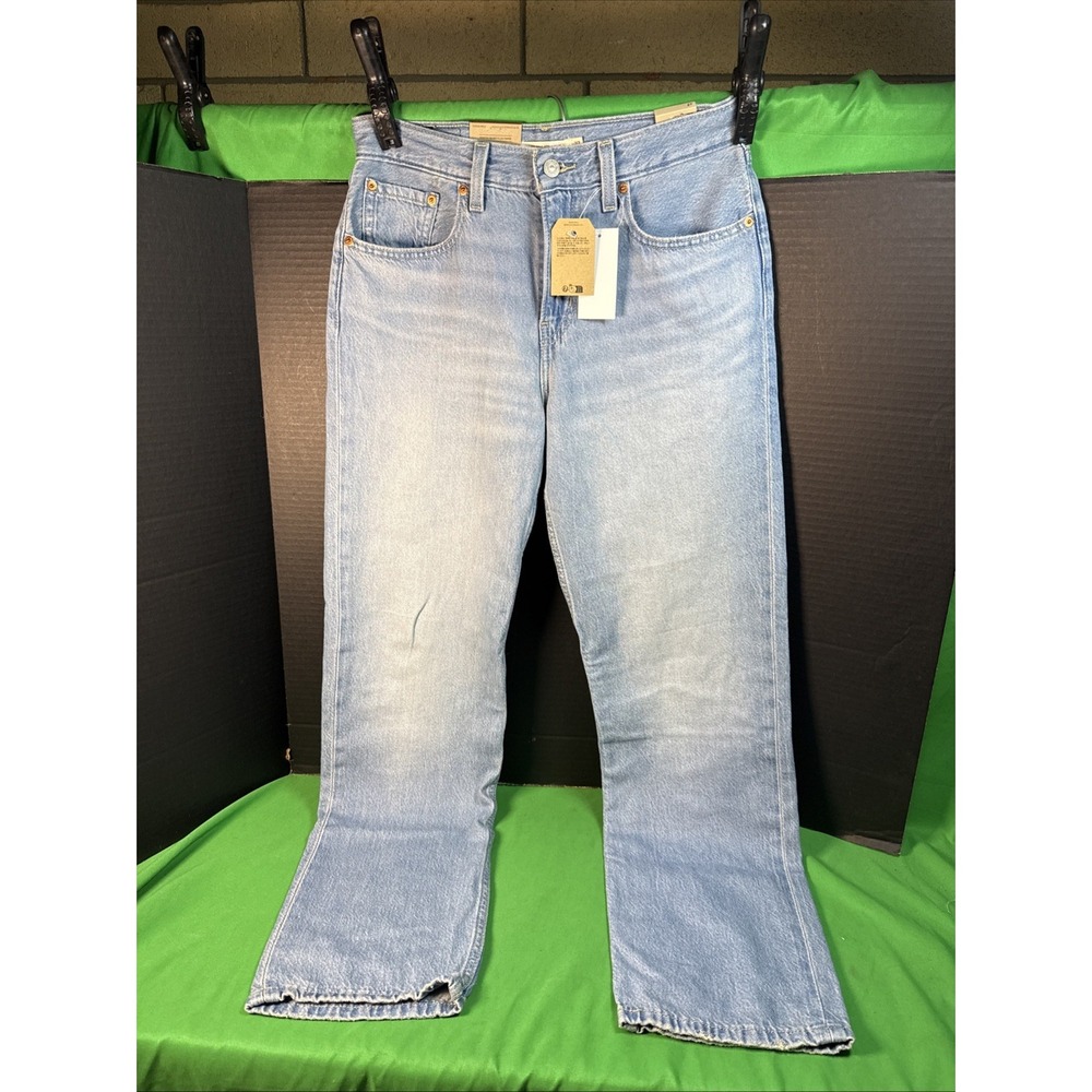 Levi's Women's Low Pro Straight Leg Jeans Size 27 Light Wash Blue 100% Cotton
